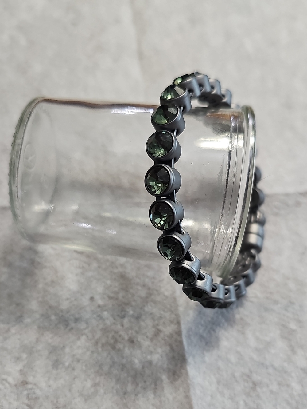 Light Green/Grey Crystal Plunder Bangle Bracelet